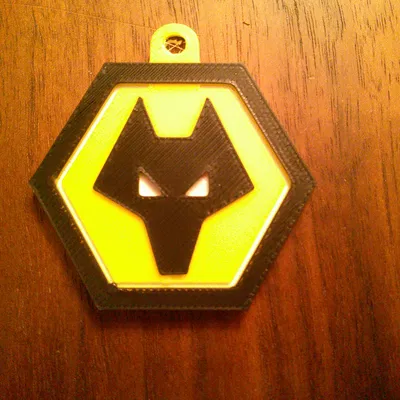 Móc khóa logo Wolverhampton Wanderers F.C. in 3D độc đáo