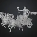 Mô hình 3D cỗ xe của Thor - Thors Chariot chi tiết sắc nét - Thumbnail 1