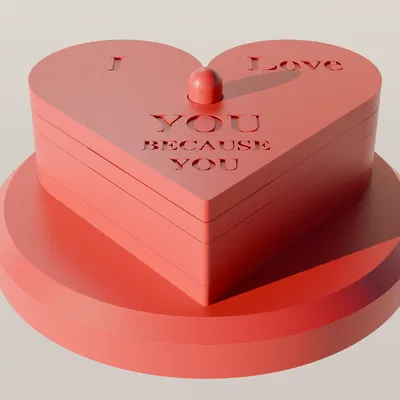 Reasons I Love You - Đĩa Trái Tim Xếp Chồng Quà Tặng