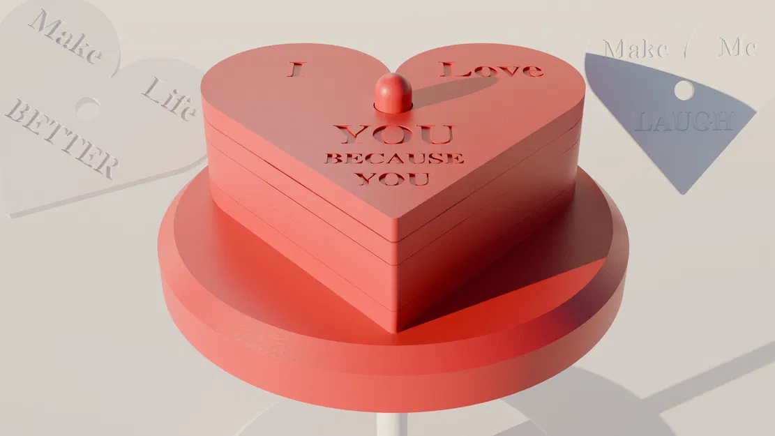 Reasons I Love You - Đĩa Trái Tim Xếp Chồng Quà Tặng - Image 4