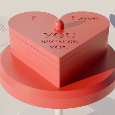 Reasons I Love You - Đĩa Trái Tim Xếp Chồng Quà Tặng