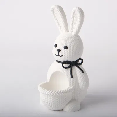 Giá Đỡ Trứng Phục Sinh Hình Chú Thỏ Có Kết Cấu Đan Len