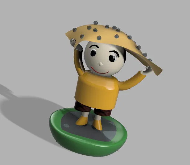 Mô hình 3D cậu bé Rainyboy tránh mưa độc đáo cho bàn làm việc - Image 1