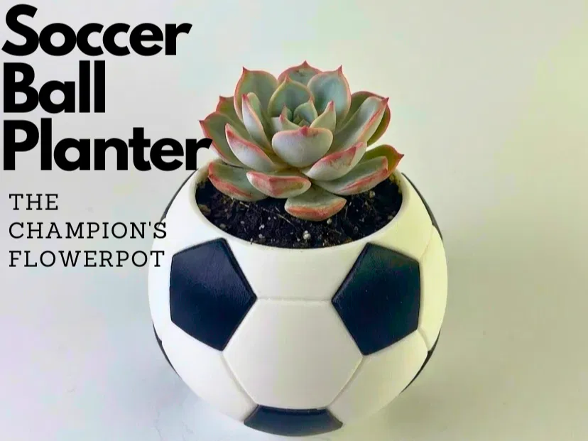 Chậu Trồng Cây Hình Quả Bóng Đá (Soccer Ball Planter) - Image 1