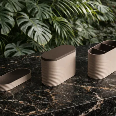 Bộ Hộp Và Khay Đựng Đồ Đa Năng Thiết Kế Gợn Sóng Hiện Đại