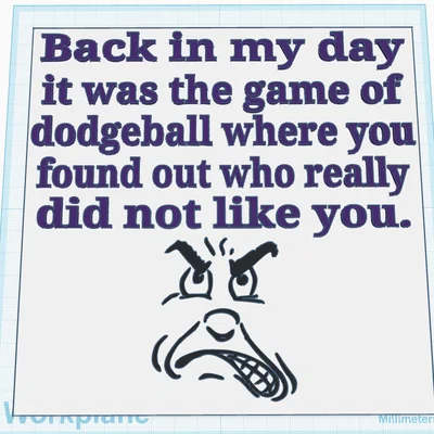 Bảng trang trí tường Dodgeball Sign hài hước in 3D