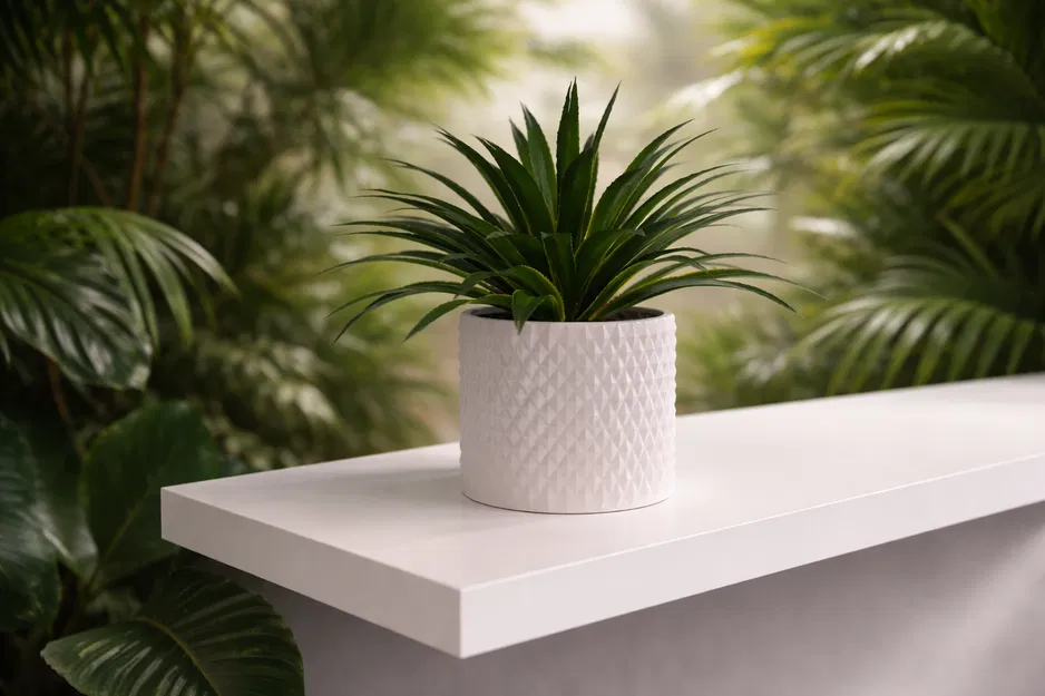 Diamond Pot: Chậu cây họa tiết kim cương in 3D sang trọng - Image 2