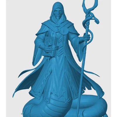 Mô hình Yuan-ti Wizard in 3D cho trò chơi tabletop và D&D