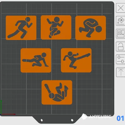 Bộ stencil người que hành động