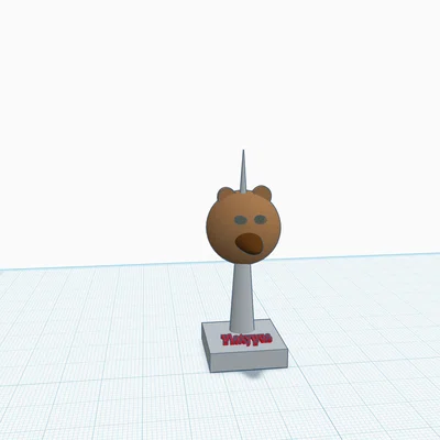 Mô hình đầu thú mỏ vịt trên cọc trang trí - Platypus Head on spike