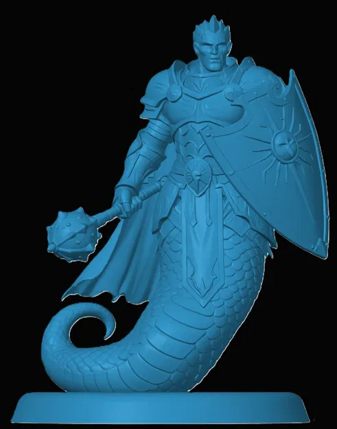 Mô hình in 3D Yuan-Ti Paladin - Chiến binh rắn cho bàn chơi D&D - Image 1