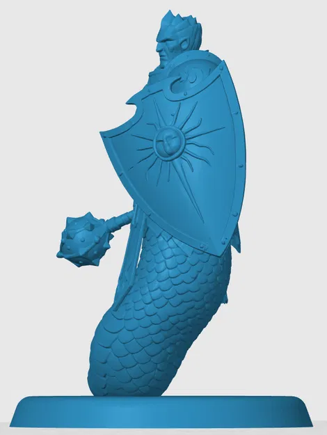 Mô hình in 3D Yuan-Ti Paladin - Chiến binh rắn cho bàn chơi D&D - Image 2