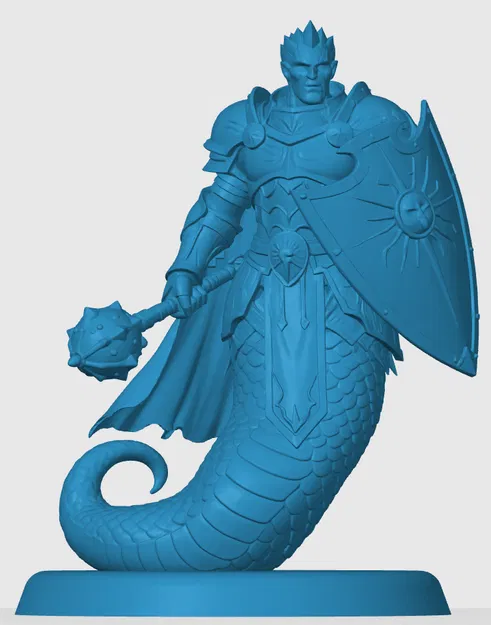 Mô hình in 3D Yuan-Ti Paladin - Chiến binh rắn cho bàn chơi D&D - Image 3