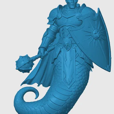Mô hình in 3D Yuan-Ti Paladin - Chiến binh rắn cho bàn chơi D&D