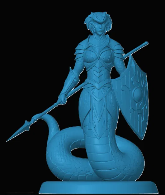 Mô hình 3D chiến binh Yuan-ti cho bàn cờ D&D và Tabletop RPG - Image 1