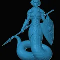 Mô hình 3D chiến binh Yuan-ti cho bàn cờ D&D và Tabletop RPG - Thumbnail 1