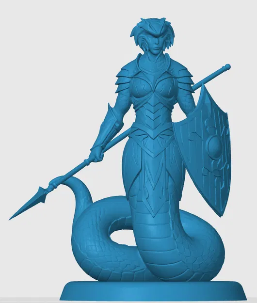Mô hình 3D chiến binh Yuan-ti cho bàn cờ D&D và Tabletop RPG - Image 3