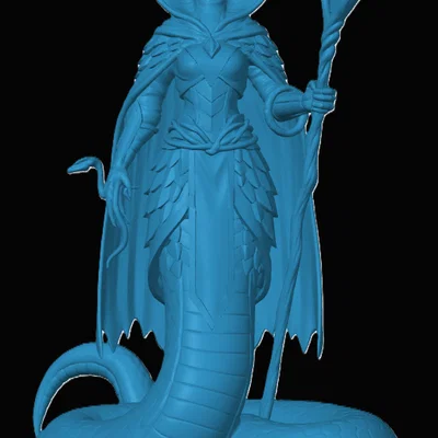 Mô hình 3D Yuan-ti Druid cho trò chơi nhập vai (Tabletop RPG)