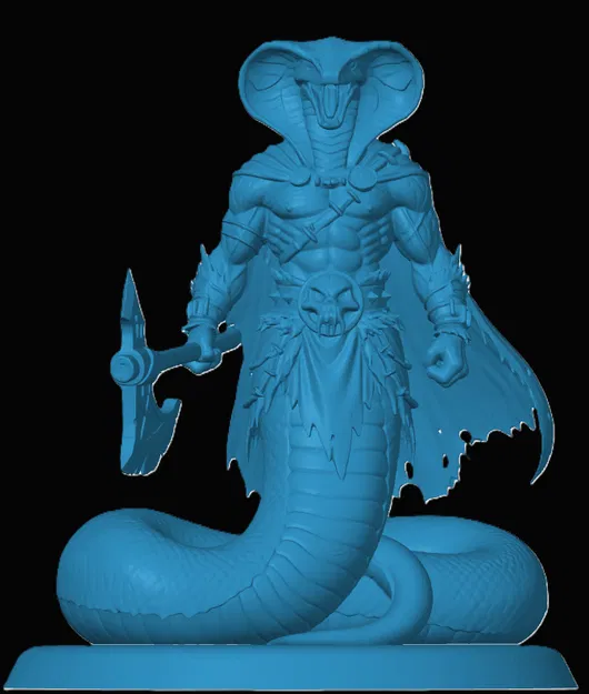 Mô hình 3D Yuan-ti Barbarian: Chiến binh rắn cho bàn chơi RPG - Image 1