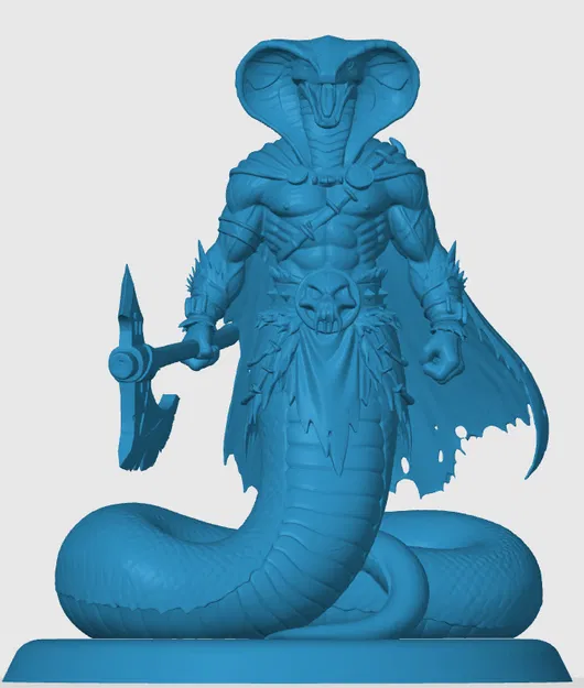 Mô hình 3D Yuan-ti Barbarian: Chiến binh rắn cho bàn chơi RPG - Image 3