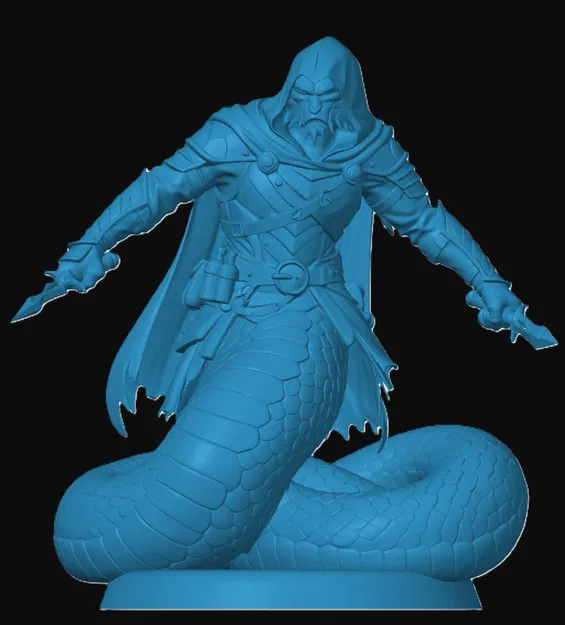 Mô hình Yuan-ti Rogue in 3D cho game nhập vai D&D - Image 1