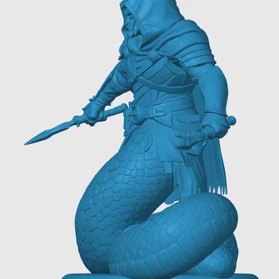 Mô hình Yuan-ti Rogue in 3D cho game nhập vai D&D