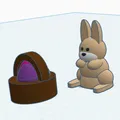 Mô hình 3D Chú Thỏ Phục Sinh (Easter Bunny) đáng yêu - Thumbnail 1