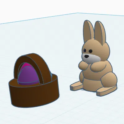 Mô hình 3D Chú Thỏ Phục Sinh (Easter Bunny) đáng yêu