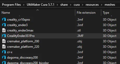 Hình ảnh bàn in Creality Ender 3 S1 Pro / S1 / S1 Plus cho Cura - Image 3