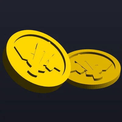 Mô hình Victory Coin 3D từ game Cookie Run Kingdom