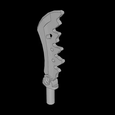 Kiếm răng cưa 3D tương thích LEGO - Phụ kiện cho nhân vật minifigure