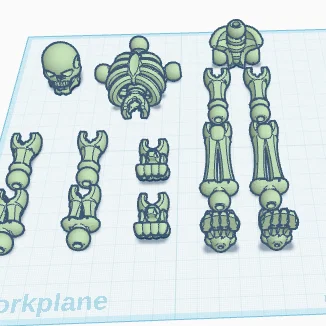 Mô hình bộ xương khớp nối linh hoạt từ Tinkercad - Tải file STL miễn phí
