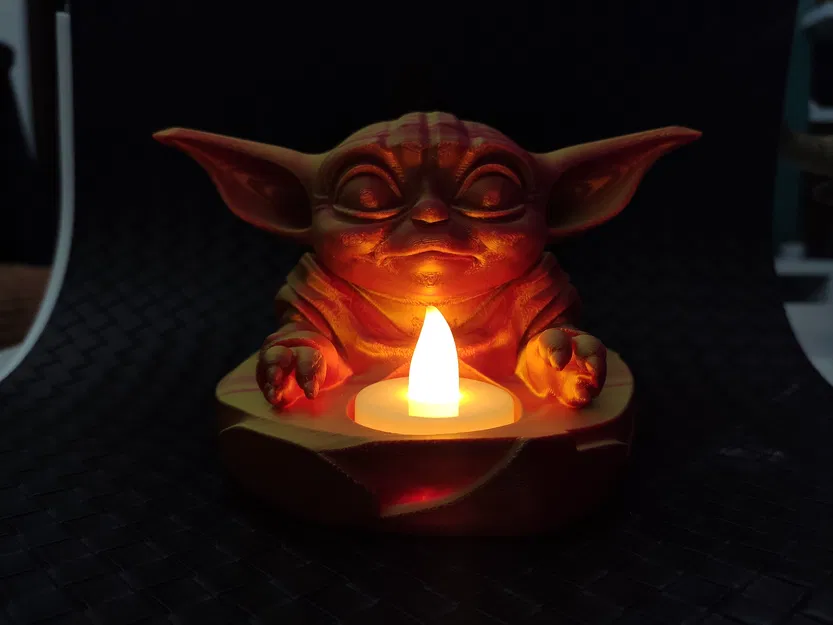 Baby Yoda - Đế cắm nến LED - Image 1