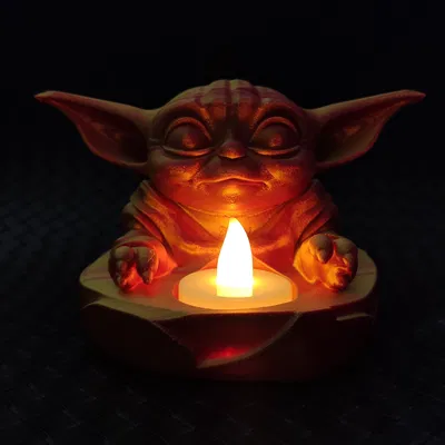 Baby Yoda - Đế cắm nến LED