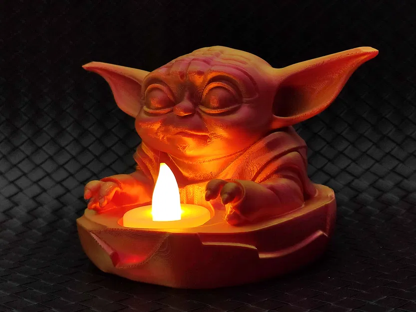 Baby Yoda - Đế cắm nến LED - Image 2