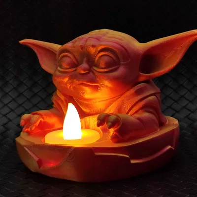 Baby Yoda - Đế cắm nến LED