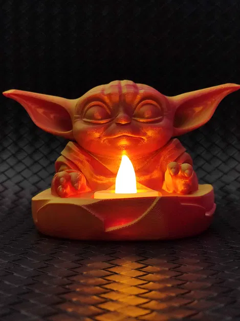 Baby Yoda - Đế cắm nến LED - Image 3