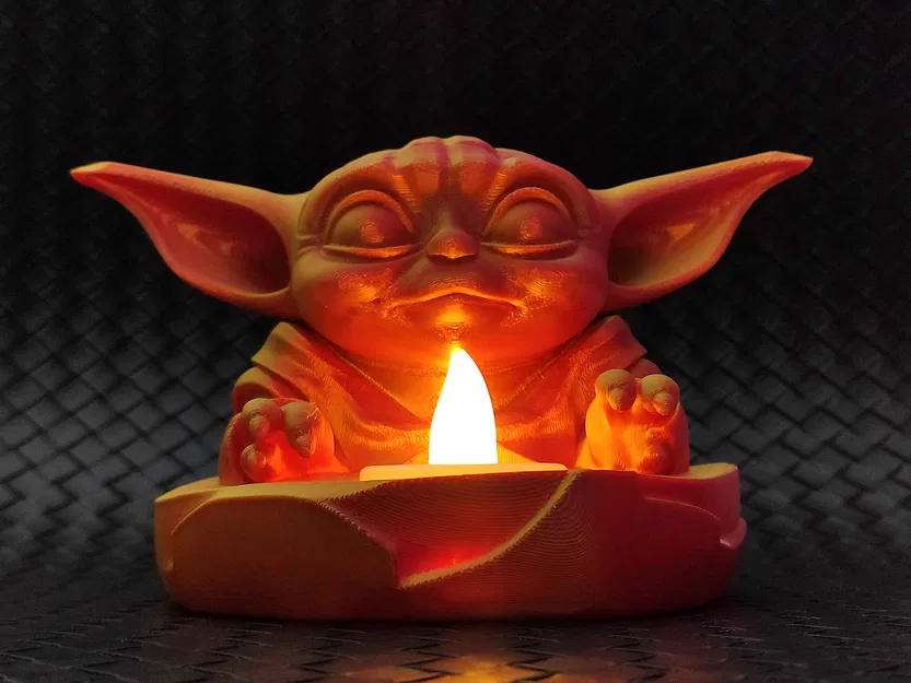 Baby Yoda - Đế cắm nến LED - Image 5