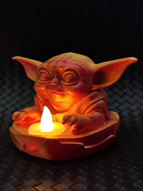 Baby Yoda - Đế cắm nến LED - Image 9
