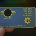 Fallout Keycard (Vault 101, 33, 76) - Mô hình thẻ khóa Fallout - Thumbnail 1
