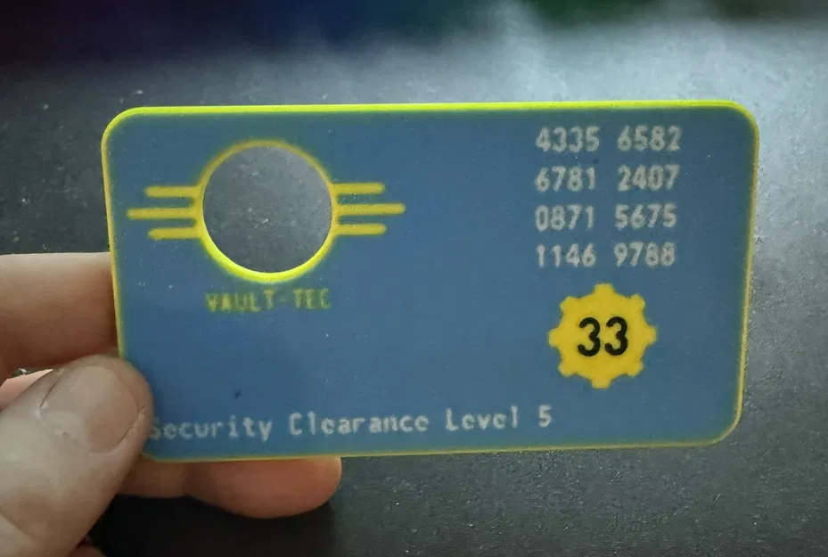 Fallout Keycard (Vault 101, 33, 76) - Mô hình thẻ khóa Fallout - Image 2