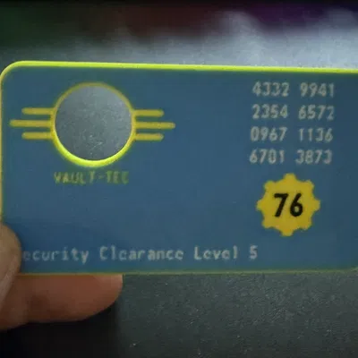 Fallout Keycard (Vault 101, 33, 76) - Mô hình thẻ khóa Fallout