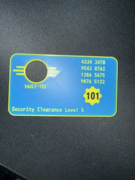 Fallout Keycard (Vault 101, 33, 76) - Mô hình thẻ khóa Fallout - Image 5