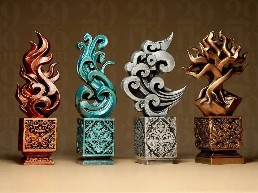 Bộ tượng bốn nguyên tố (Elementals Statues) - Image 1