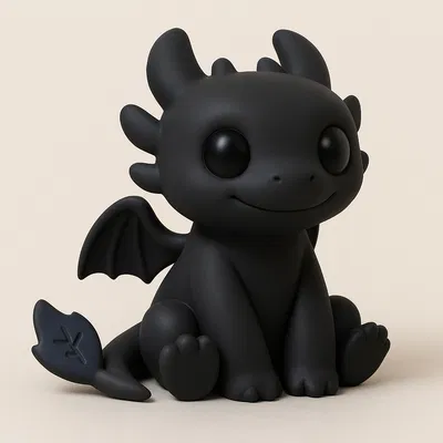 Mô hình rồng Toothless Chibi đáng yêu trang trí bàn làm việc