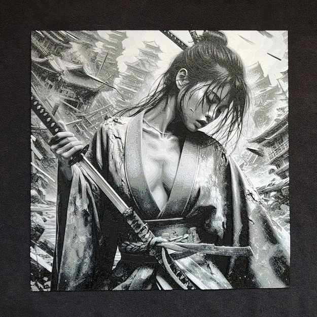 Mô hình Samurai girl HueForge - Image 1