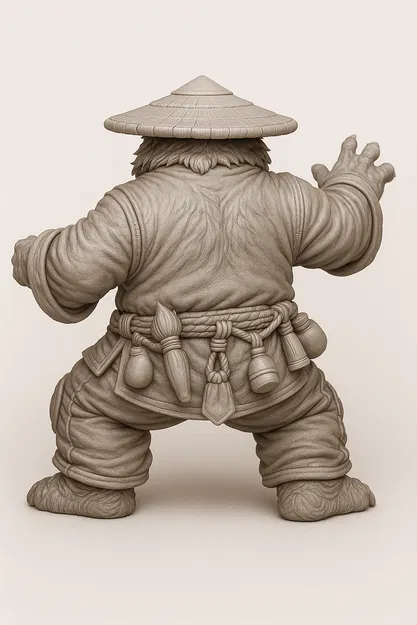 Mô hình 3D Gấu Trúc Võ Sĩ (Le Panda WOW) sắc nét cho fan game - Image 2