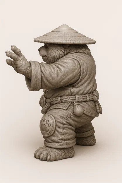 Mô hình 3D Gấu Trúc Võ Sĩ (Le Panda WOW) sắc nét cho fan game - Image 4