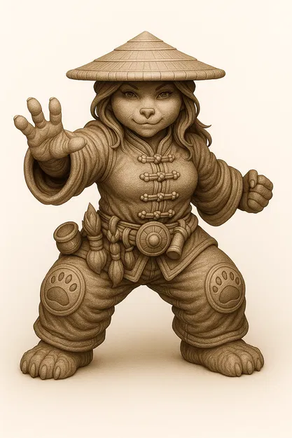 Mô hình 3D Gấu Trúc Võ Sĩ (Le Panda WOW) sắc nét cho fan game - Image 6