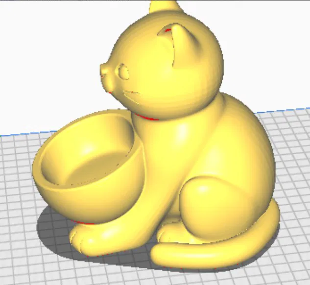 Bát Đôi Hình Mèo Dễ Thương – Mẫu In 3D Đựng Thức Ăn/Nước Uống - Image 3